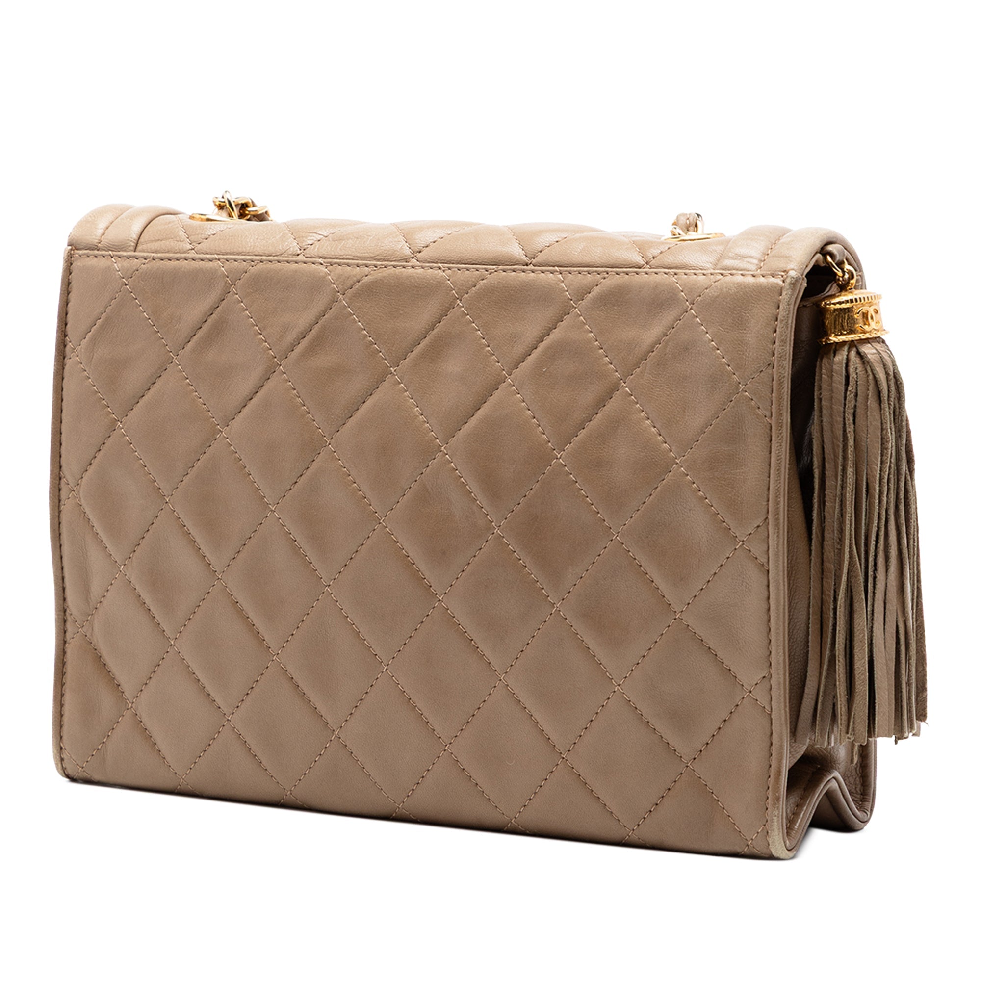 Quilted Lambskin Tassel Flap