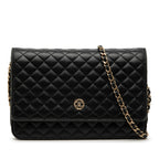 Quilted Lambskin Crest Wallet On Chain