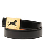 Box Calf Horse Buckle Belt
