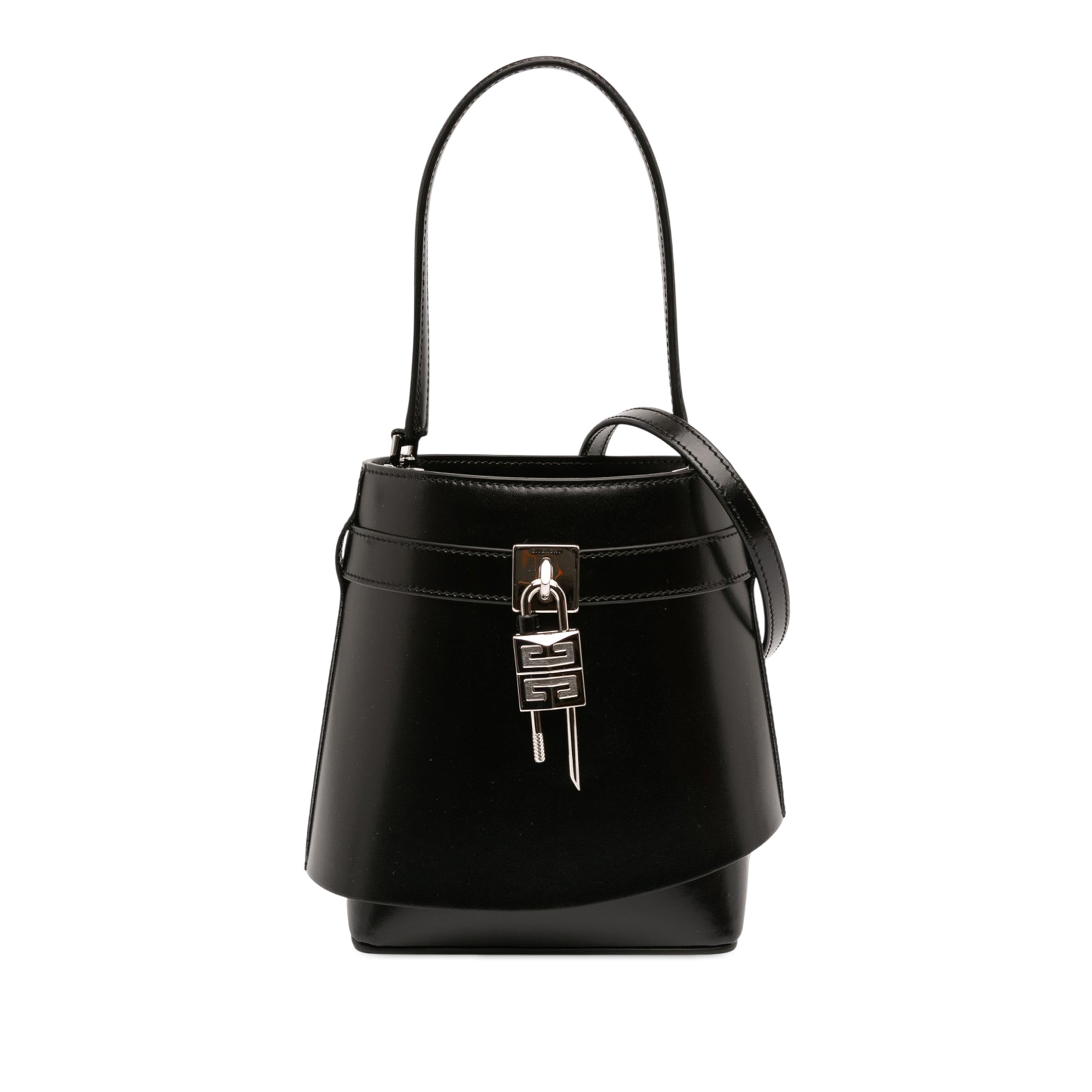 Micro Leather GV Shark Lock Bucket Bag