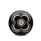 Resin and Gold Tone CC Logo Camellia Ring