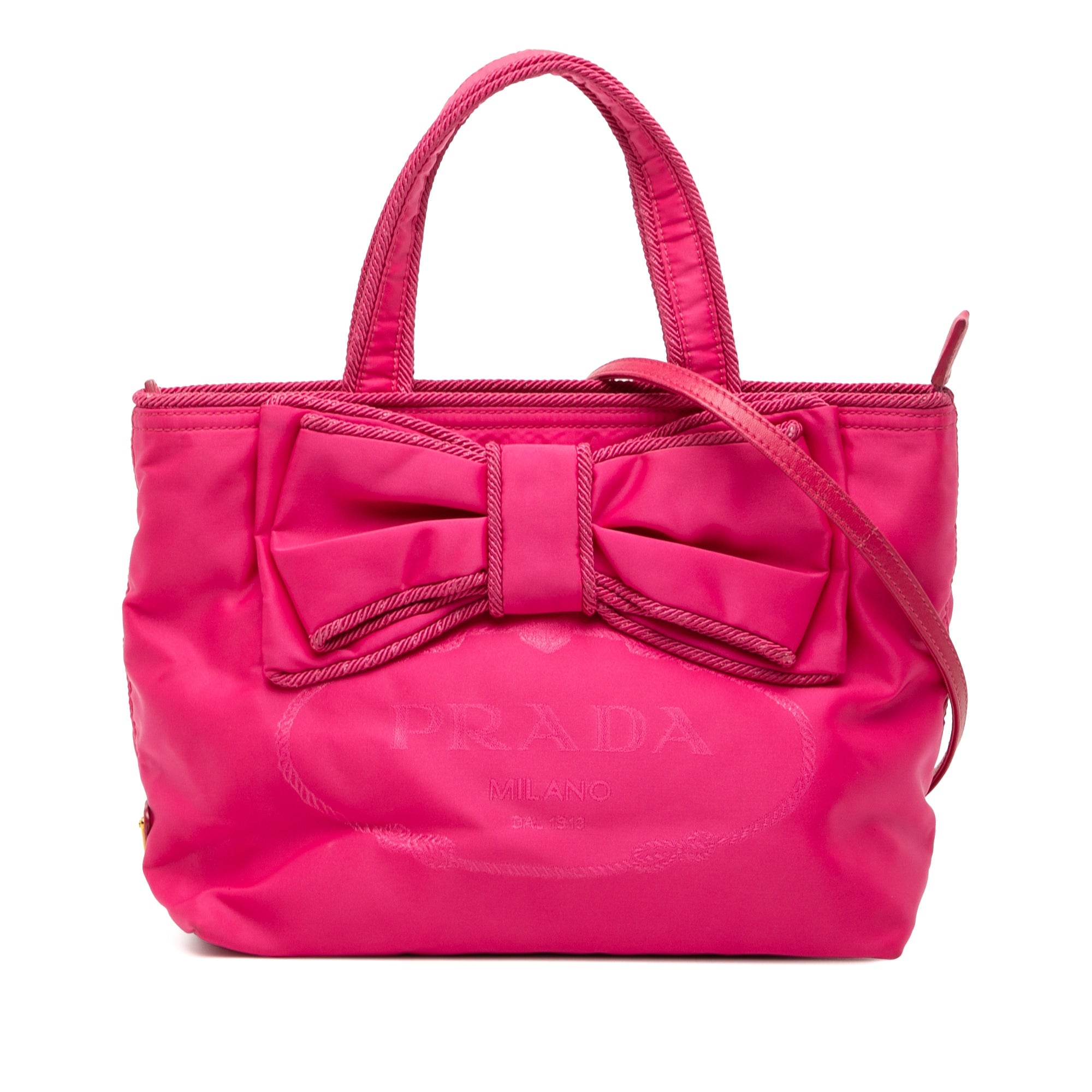Tessuto Canapa Logo Bow Satchel