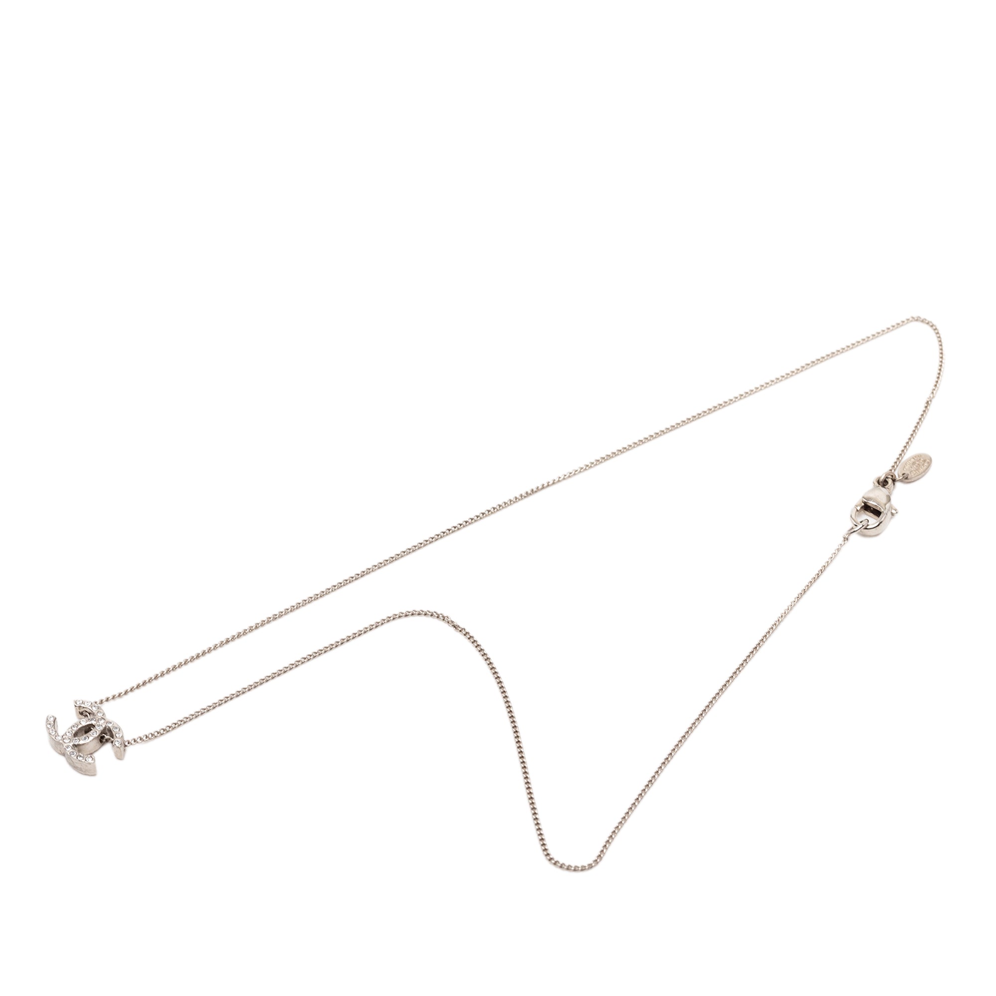 CC Brass and Strass Pendant Necklace