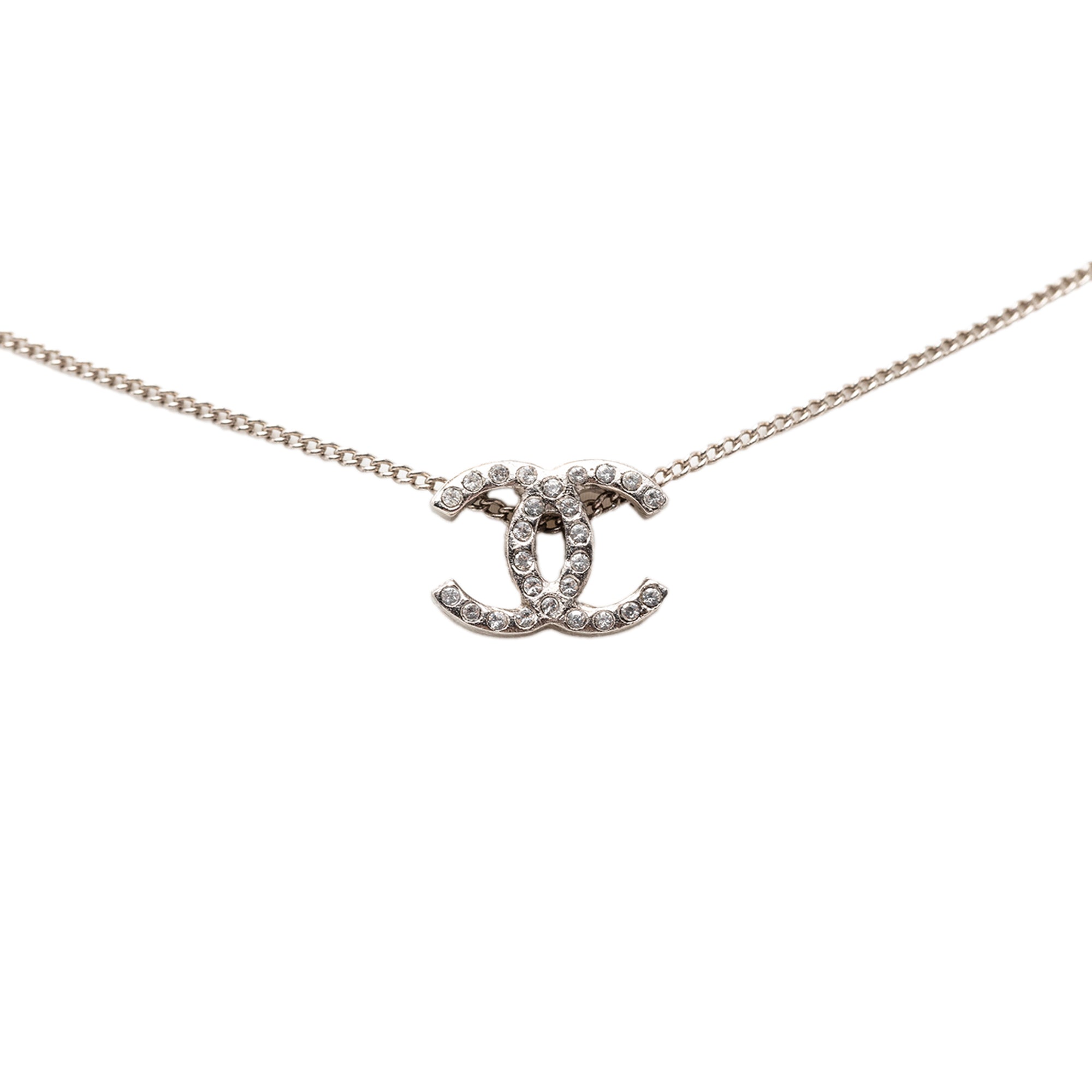 CC Brass and Strass Pendant Necklace