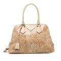 Embossed Leather Handbag