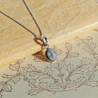Colgante Óvalo de Piedra de Luna y Plata de Ley 925