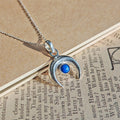 Colgante Luna Invertida de Lapislázuli - Plata de Ley 925