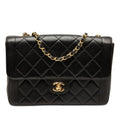 Medium CC Quilted Lambskin Border Single Flap