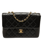 Medium CC Quilted Lambskin Border Single Flap