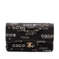 Medium Classic Canvas Coco Print Double Flap