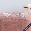 Pear Lab Grown Diamond C Hoop Earring