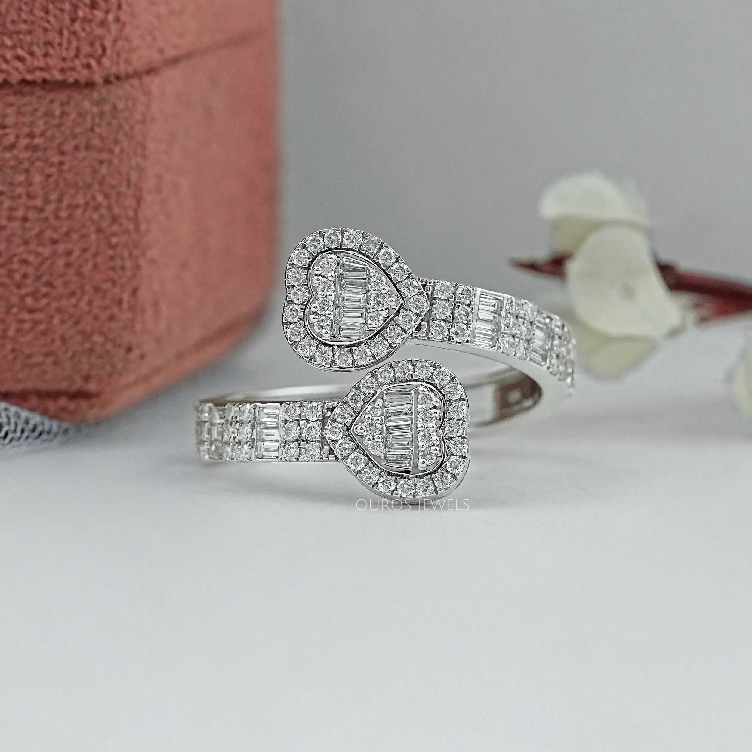 Lab Diamond Cluster Set Bypass Ring