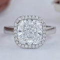 Cushion Lab Grown Diamond Halo Engagement Ring