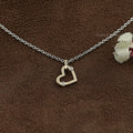 Lab Diamond Open Heart Shape Pendant