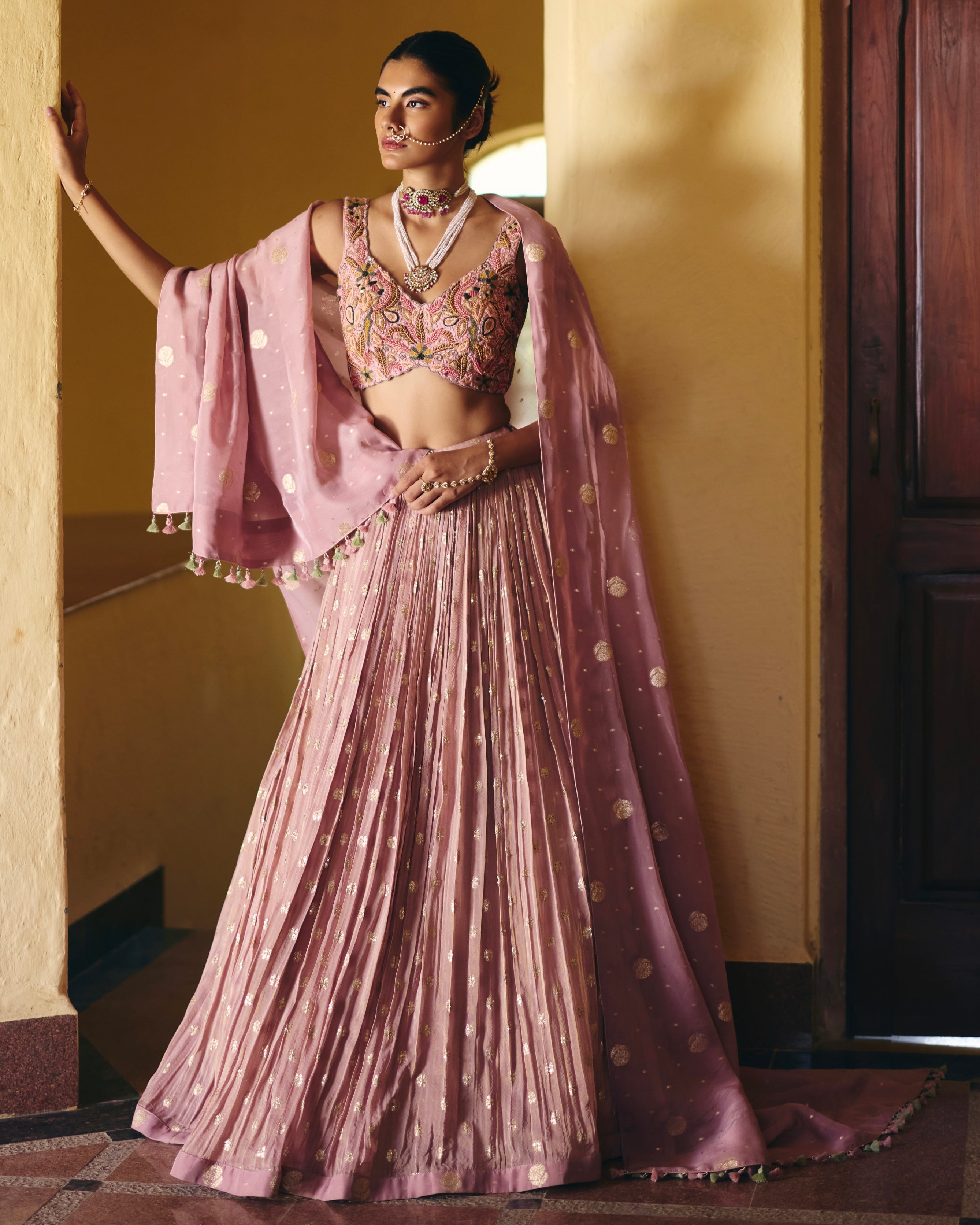 Onion Lilac Lehenga Set By KYNAH, Luxury Indian Fashion & Bridal Wear