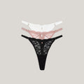 Lounge Underwear Lace Thongs (3-Pack) - Neutral