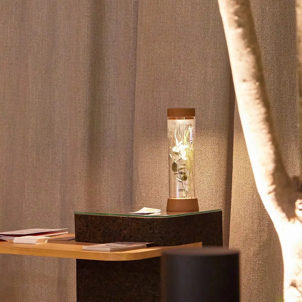 Lámpara de mesa recargable EOS, iluminación LED sostenible