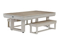 Lanai Optional Outdoor Top and Bench Combo - Oyster Grey