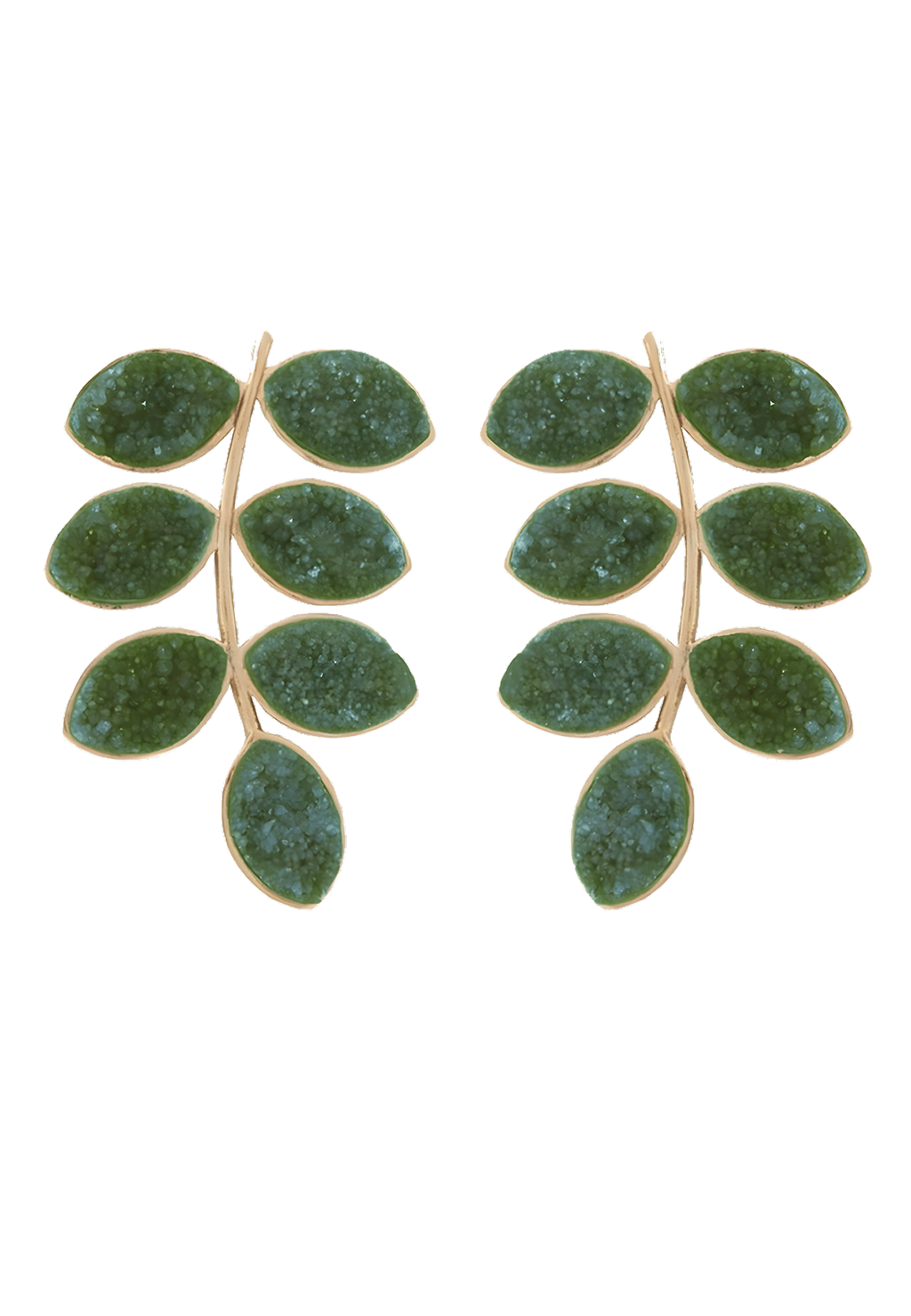 Pendientes Lavani Leaf Verde