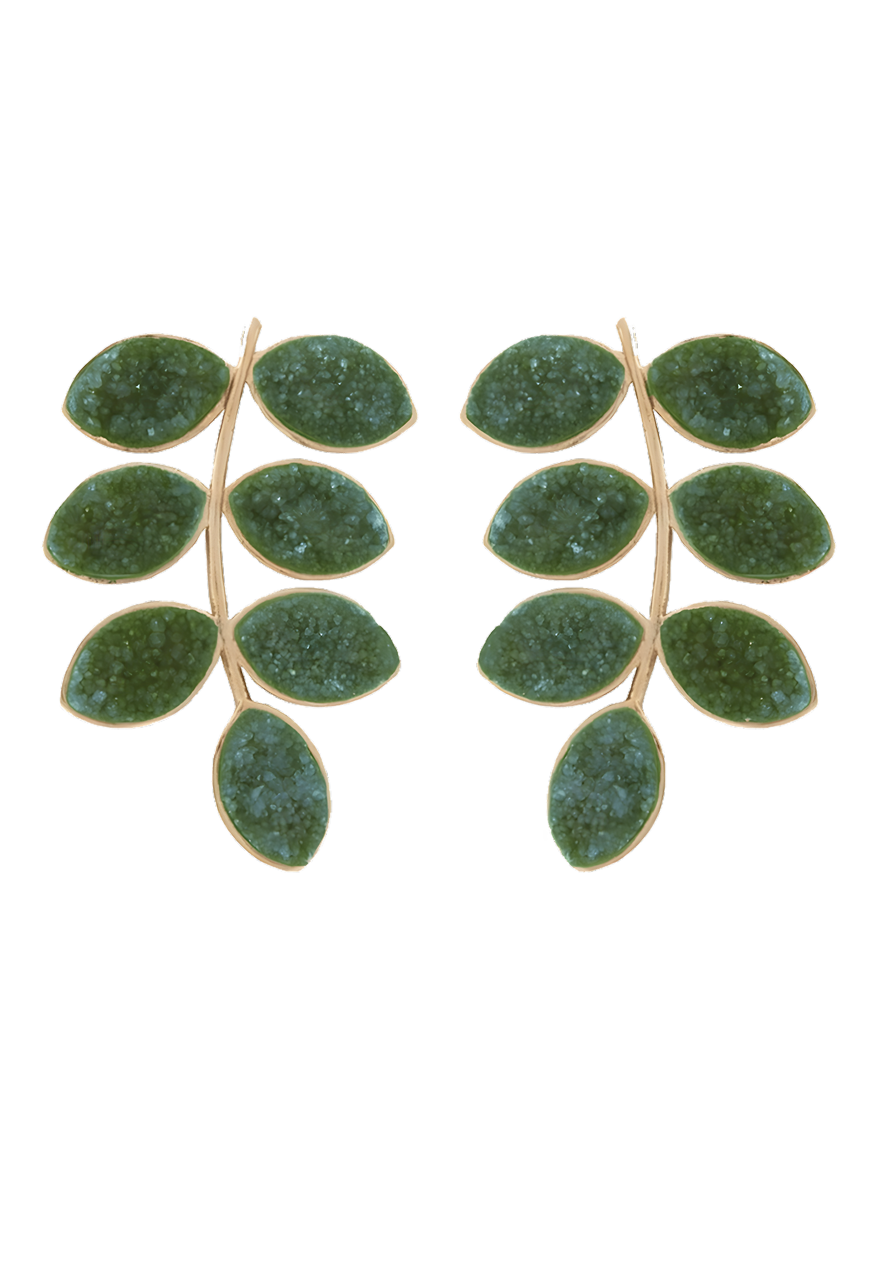Pendientes Lavani Leaf Verde