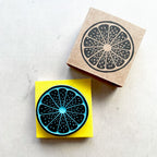 Lemon rubber stamp in two designs