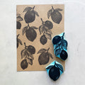 Lemon hand carved rubber stamps, two designs to choose from