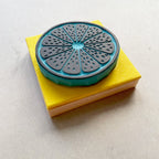 Lemon rubber stamp in two designs