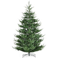 9ft Artificial Christmas Tree, Wide Pine Holidy Decor, Hinged Xmas Tree with 1939 Tips, Metal Base, Green