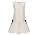 Light Grey Sculptural Bubble Hem Mini Dress