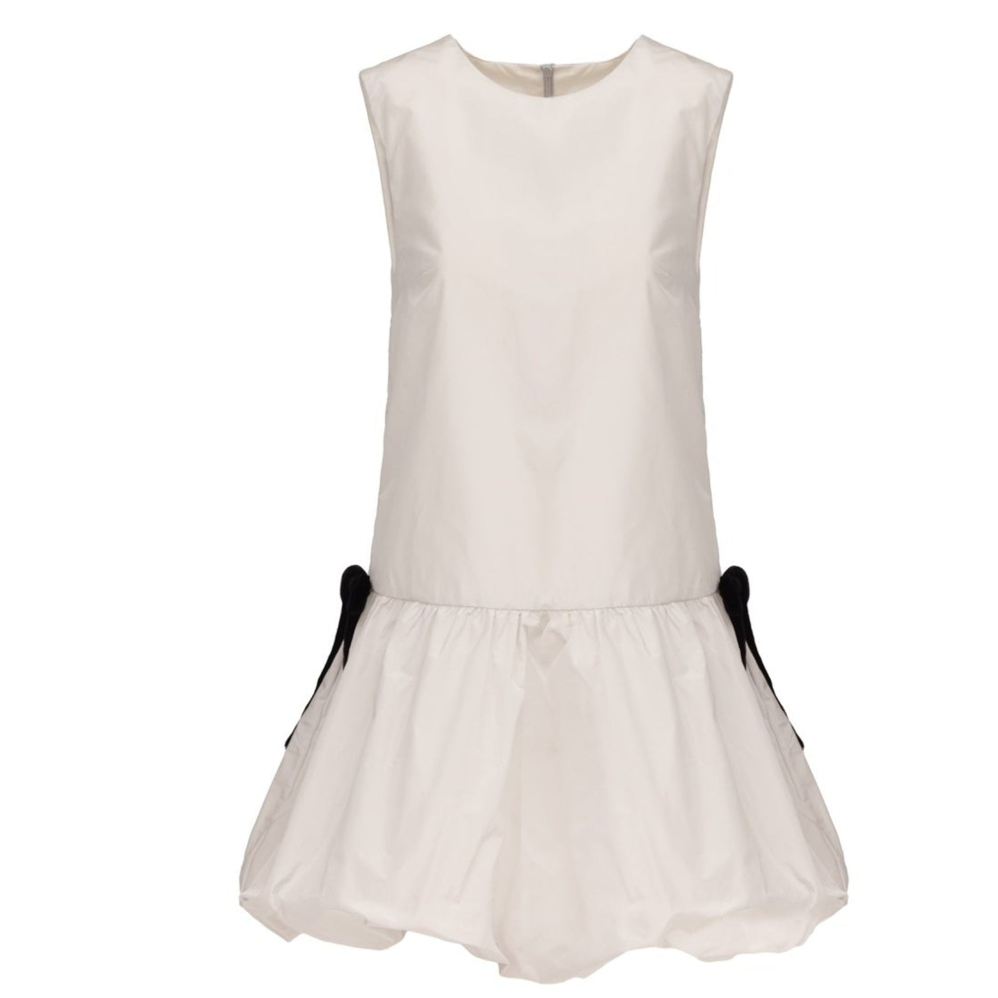Light Grey Sculptural Bubble Hem Mini Dress