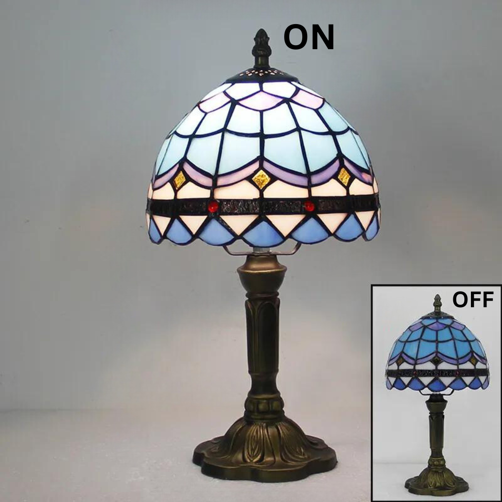 ArtZ® Nordic Stained Glass Table Lamp - B