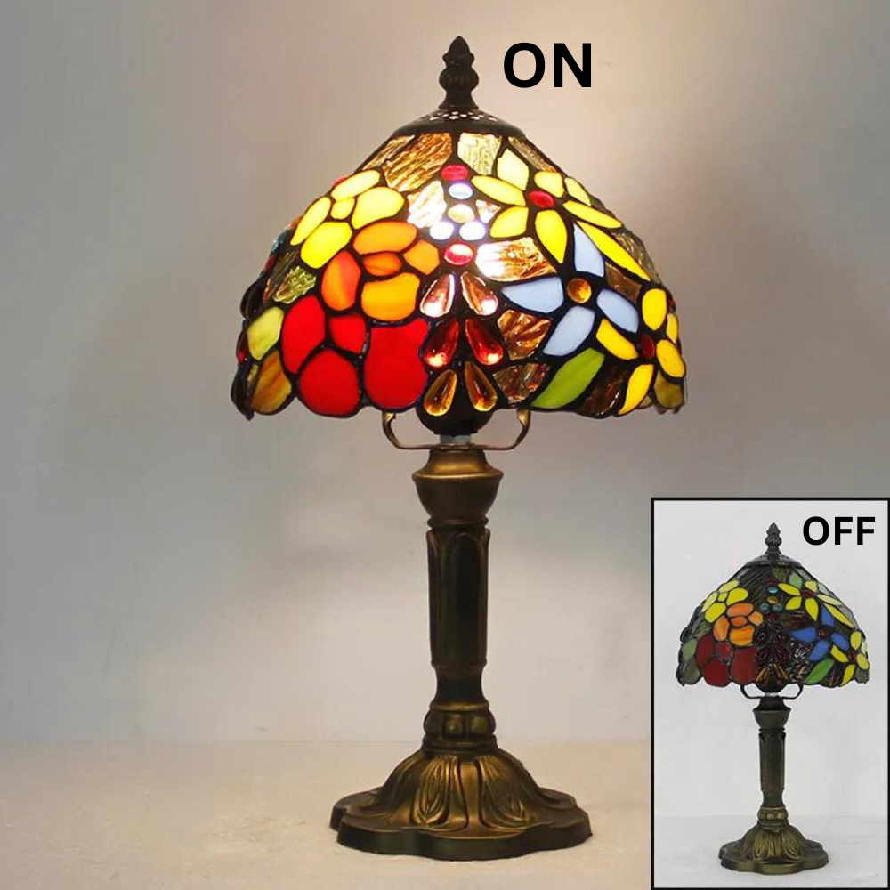 ArtZ® Nordic Stained Glass Table Lamp - C