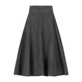 Lily Dark Gray Wool Midi Skirt