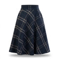 Lily Plaid Wool Midi Skirt