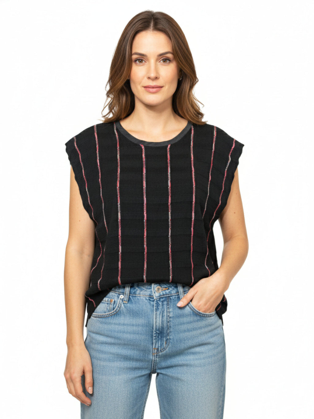 BLUSA DESHILADA LÍNEAS