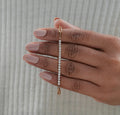 Round Cut Lab Grown Diamond Link Bar Bracelet