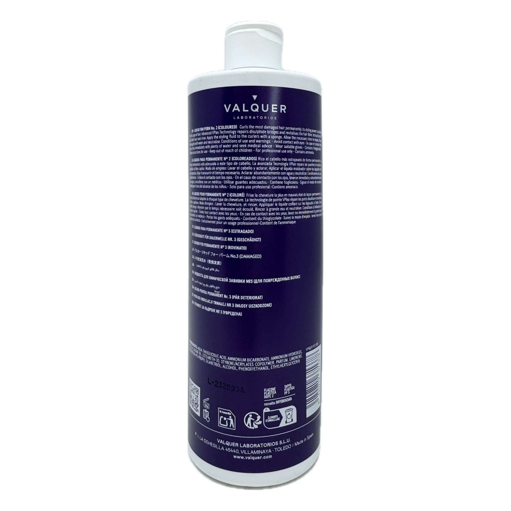 Líquido para permanente Nº3 (Cabello Dañado) - 500 ml