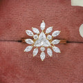 Lotus Cut Diamond Engagement Ring