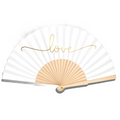 Love Gold Script 23cm fan