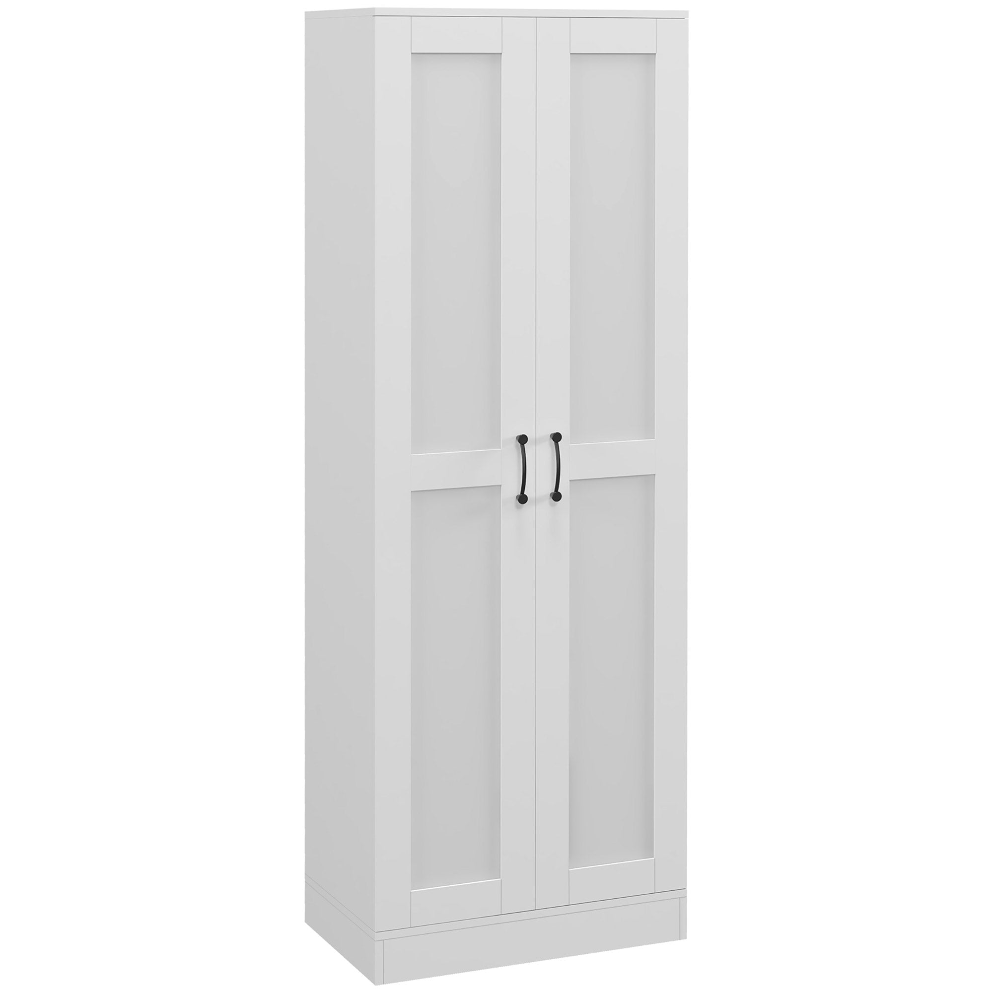 Storage Cabinet w/ Adjustable Shelves, Pantry Cupboard, White