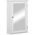 Wall Mounted Medicine Cabinet, Bathroom Storage Cupboard with Mirrored Door, White