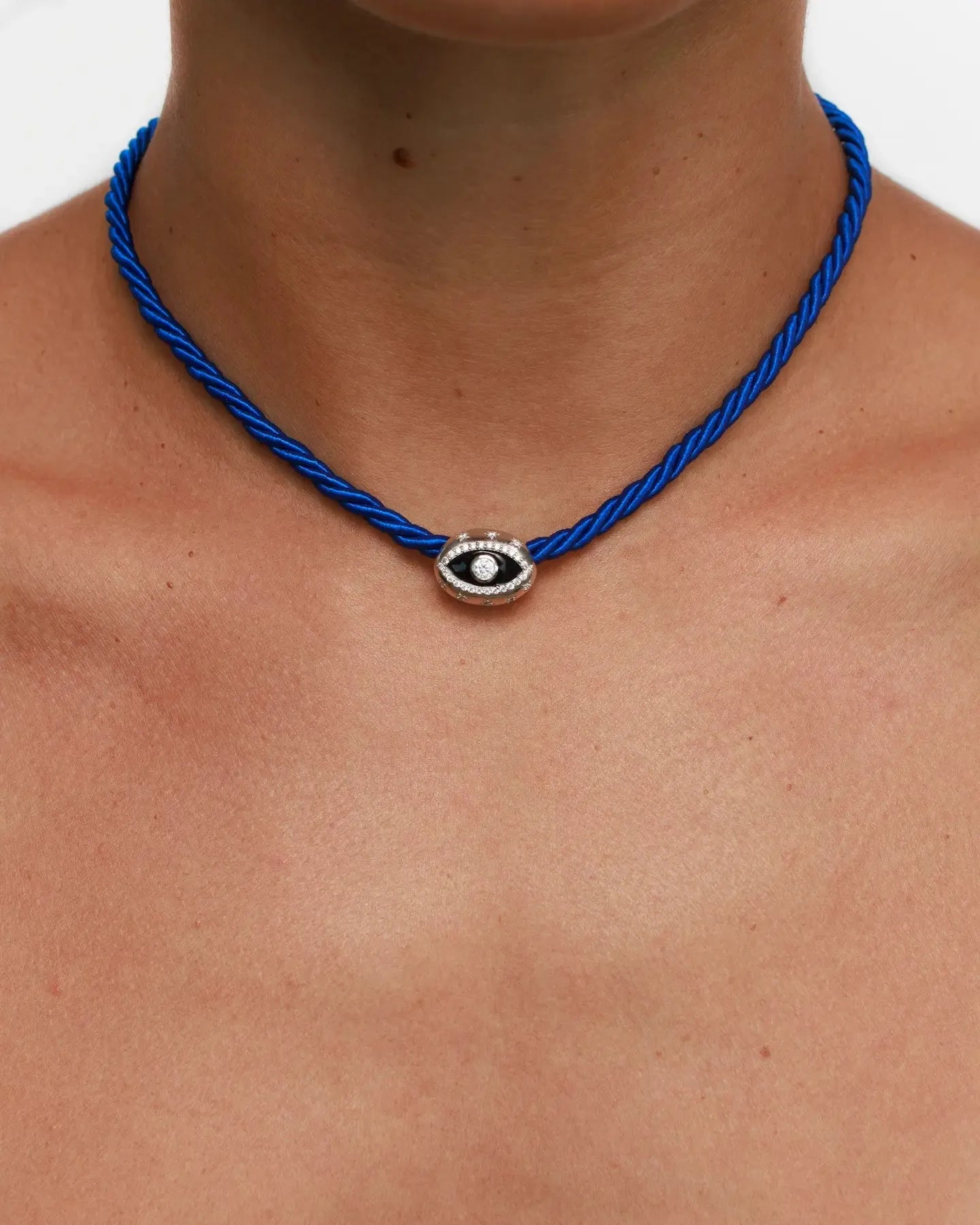 Luna Cord Necklace in Azur