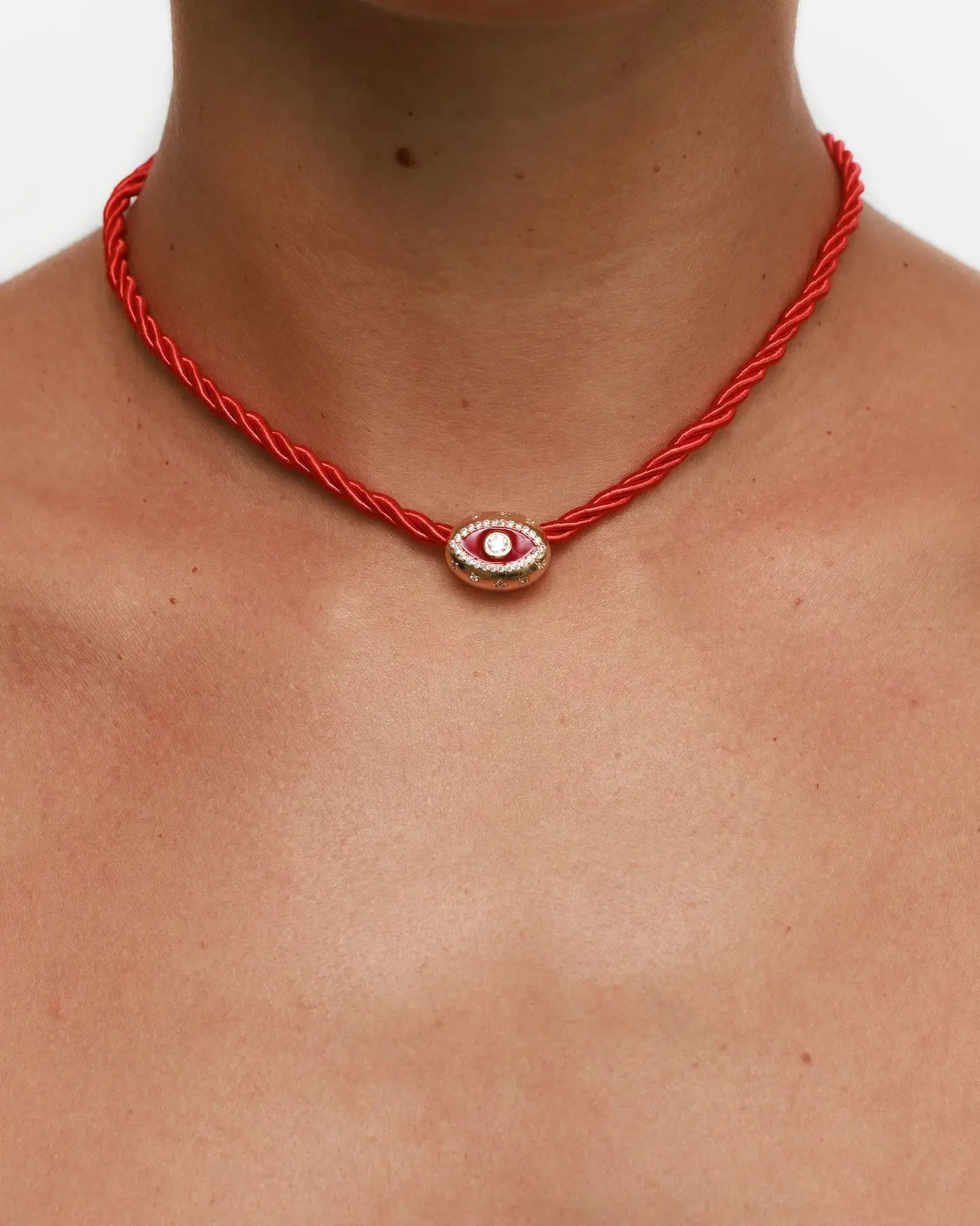 Luna Cord Necklace in Corail
