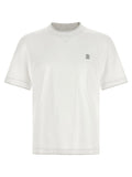 Brunello Cucinelli Double-Layer Cotton Jersey T-Shirt — White