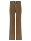 Brunello Cucinelli Garment-Dyed Denim Trousers — Taupe