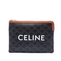Small Triomphe Coated Canvas Clutch