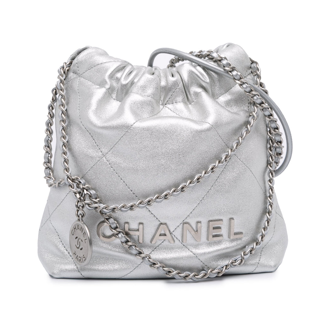 Mini Metallic Calfskin 22 Satchel