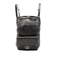 Small CC Calfskin Drawstring Flap Backpack