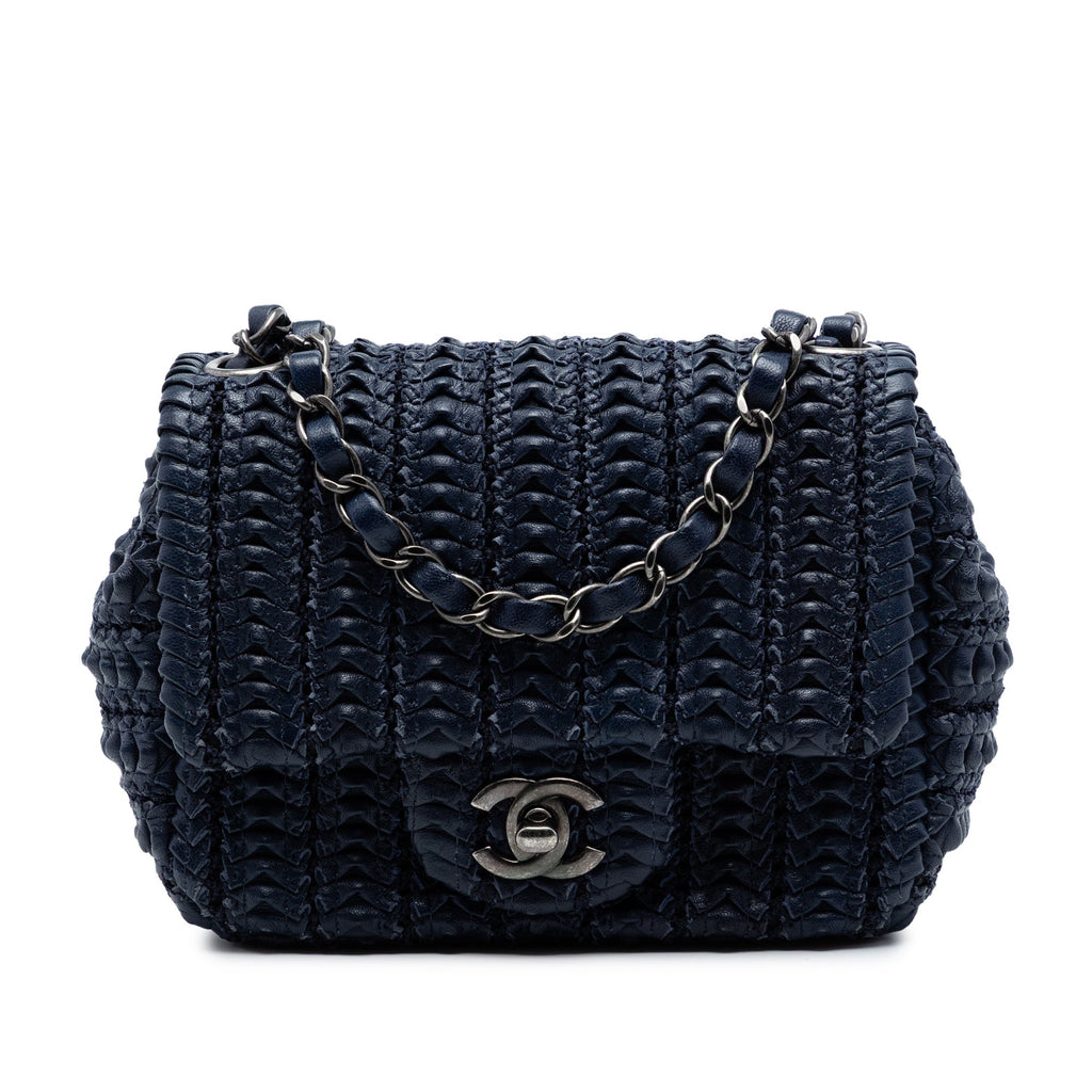 Paris Seoul Mini Crochet Lambskin Single Flap