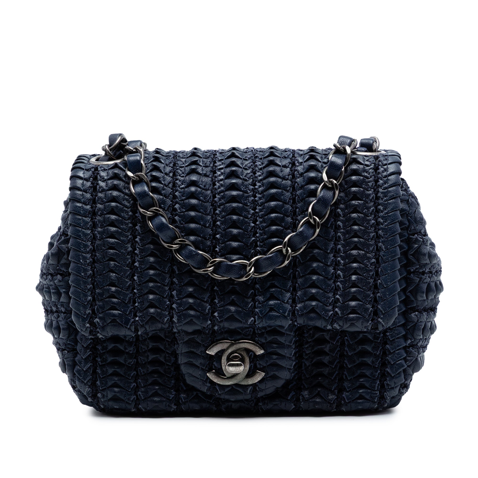 Paris Seoul Mini Crochet Lambskin Single Flap